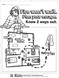 Fire Won't Wait Plan Your Escape Coloring English