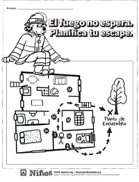 Fire Won't Wait Plan Your Escape Coloring Spanish