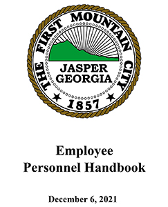Jasper Employee Peronnel Handbook Adopted December 6, 2021