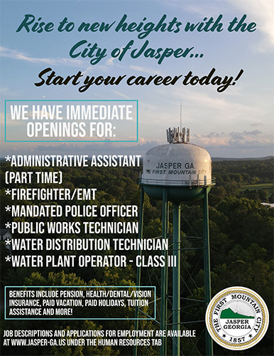 Current City of Jasper Open Positions for Employment
