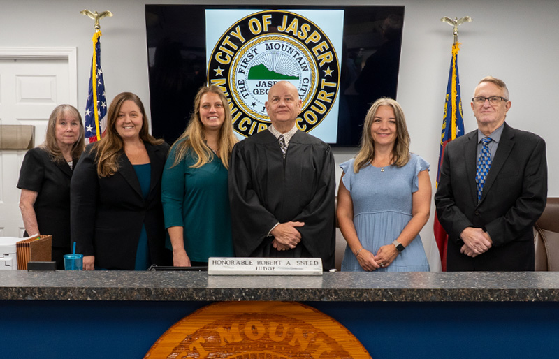 Tonya Dutton, Chief Clerk and Bob Sneed, Municipal Judge