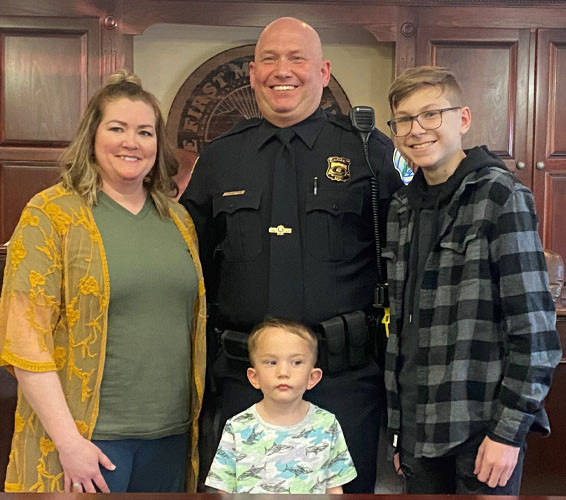 Matt Dawkins Police Chief Swearing In